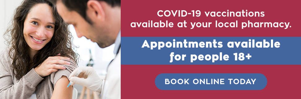 Covid-19 Vaccinations book now at Green's Pharmacy